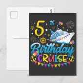 Carte Postale Croisière pour 5ème anniversaire de naissance Fête (Devant / Derrière)
