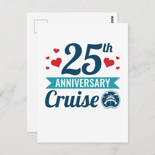Carte Postale Croisière pour le 25e anniversaire (Devant / Derrière)