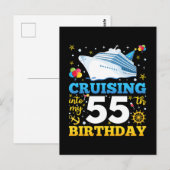 Carte Postale Croisière Pour Mes 55 Ans (Devant / Derrière)