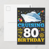 Carte Postale Croisière Pour Mes 80 Ans (Devant / Derrière)