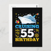 Carte Postale Croisière Pour Mon 55e Anniversaire (Devant / Derrière)
