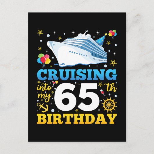 Carte Postale Croisière Pour Mon 65e Anniversaire (Devant)