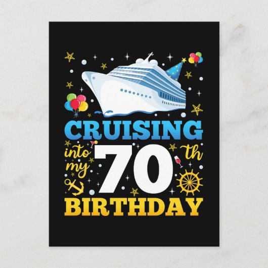 Carte Postale Croisière Pour Mon Anniversaire De 70 Ans (Devant)