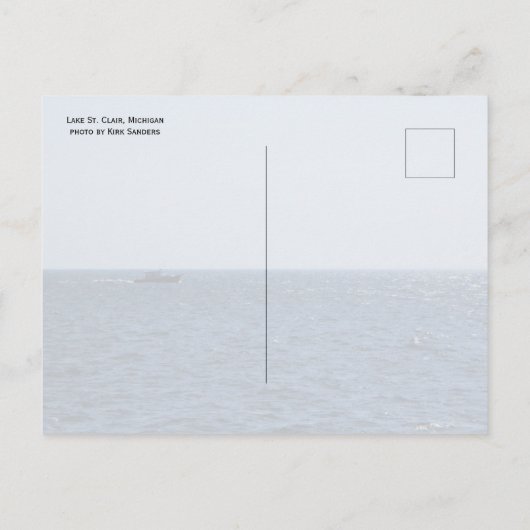 Carte Postale Croisière sur le lac St. Clair (Dos)