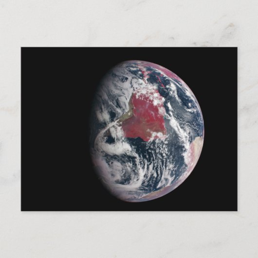 Carte Postale Croissance plante Sur La Planète Terre. (Devant)