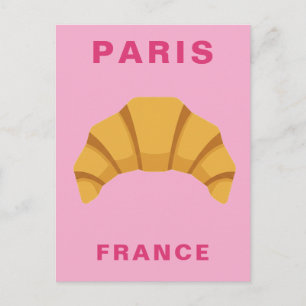 Carte Postale Croissant Boulangerie Française Paris France