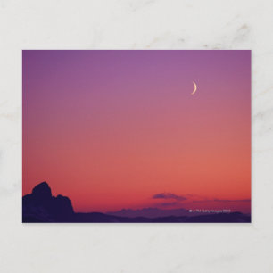 Carte Postale Croissant de Lune au Crépuscule