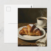 Carte Postale Croissant doré Café Nature morte (Devant / Derrière)