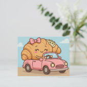 Carte Postale Croissant pistache drôle  (Debout devant)