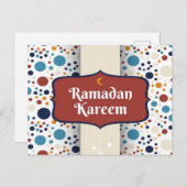 Carte Postale Croissant Ramadan Kareem (Devant / Derrière)