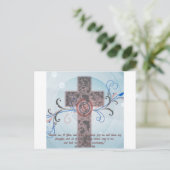 Carte Postale Croix avec écriture (Debout devant)