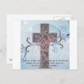 Carte Postale Croix avec écriture (Devant / Derrière)