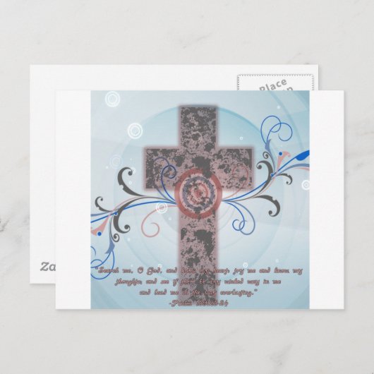 Carte Postale Croix avec écriture (Devant / Derrière)