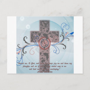 Carte Postale Croix avec écriture