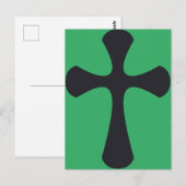 Carte Postale Croix bleue chrétienne (Devant / Derrière)