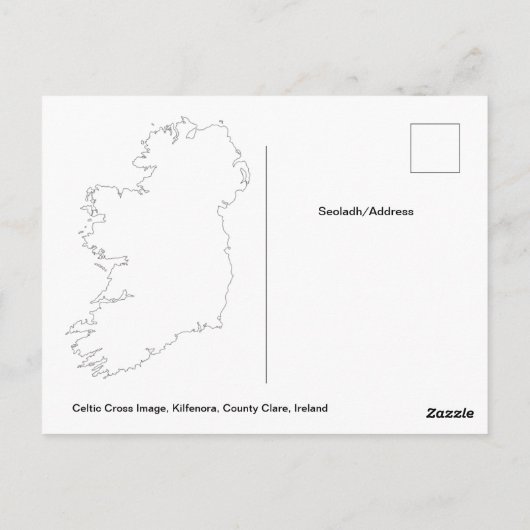 Carte Postale Croix celtique (Dos)