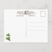 Carte Postale Croix celtique vintage et Shamrocks (Dos)