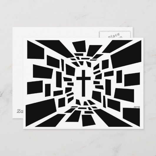 Carte Postale Croix chrétienne (Devant / Derrière)