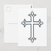 Carte Postale Croix Chrétienne Classique Art Minimaliste Fin (Devant / Derrière)