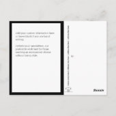 Carte Postale Croix chrétienne de l'amour | Noir moderne et blan (Dos)