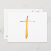 Carte Postale Croix chrétienne latine moderne (Devant / Derrière)