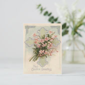 Carte Postale Croix Chrétienne Marguerite Rose (Debout devant)