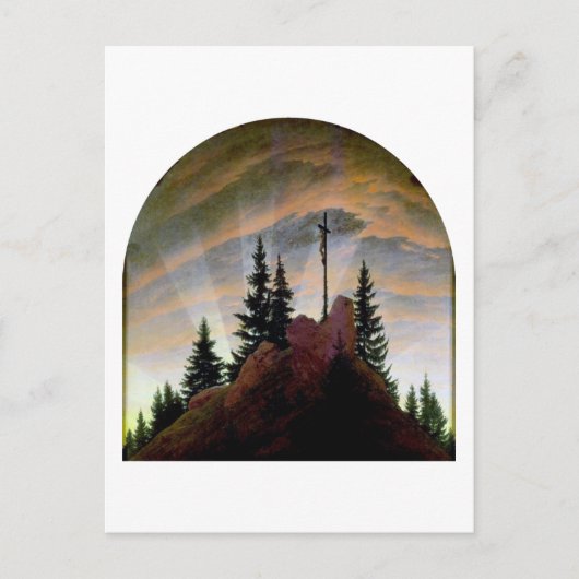 Carte Postale Croix dans les montagnes, Friedrich (Devant)