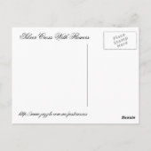 Carte Postale Croix D'Argent Avec Fleurs Violettes (Dos)