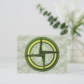 Carte Postale Croix de Brigid verte sur vert (Debout devant)