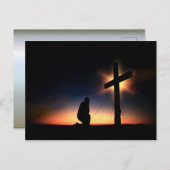 Carte Postale Croix de crucifixion Jésus Christ (Devant / Derrière)