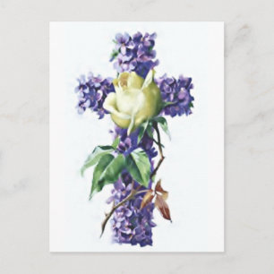 Carte Postale Croix de Fleurs vintages