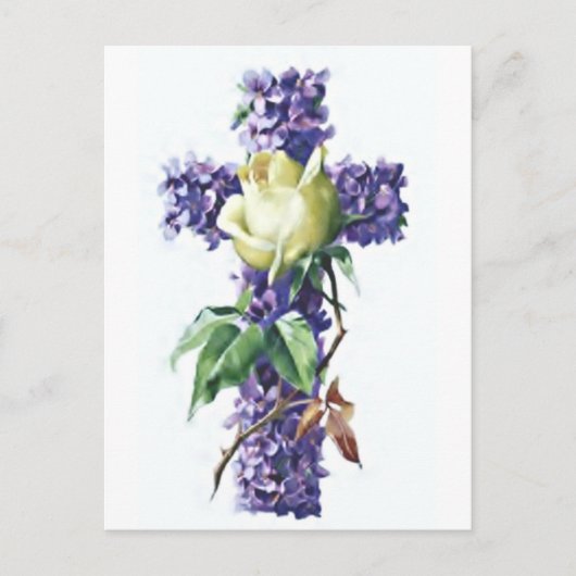 Carte Postale Croix de Fleurs vintages (Devant)