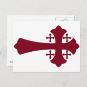 Carte Postale Croix de Jérusalem (Devant / Derrière)
