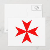 Carte Postale Croix de Malte (Devant / Derrière)
