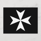 Carte Postale Croix de Malte blanche (Devant)