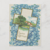 Carte Postale Croix de voeux de Pâques vintage (Devant)