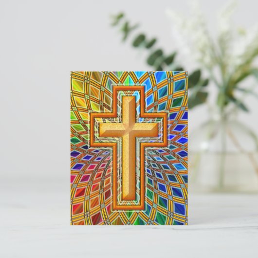 CARTE POSTALE CROIX DÉCORATIVE (Debout devant)