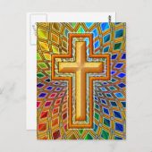 CARTE POSTALE CROIX DÉCORATIVE (Devant / Derrière)