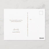 Carte Postale Croix dorée simple Blanche avec photo personnalisé (Dos)