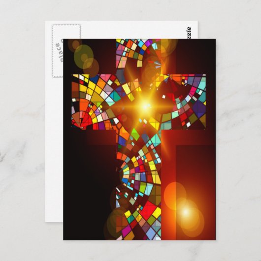 Carte Postale Croix en verre (Devant / Derrière)