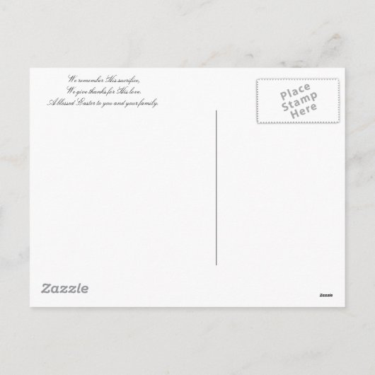 Carte postale Croix et communion Pâques (Dos)