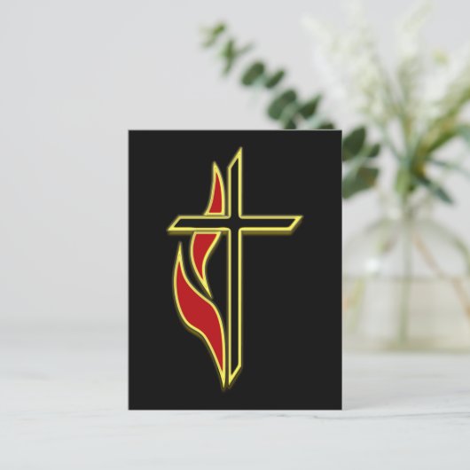 CARTE POSTALE CROIX ET FLAMME (Debout devant)