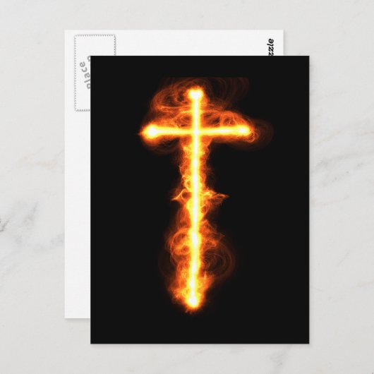 Carte postale Croix flamme (Devant / Derrière)