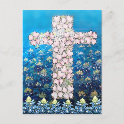 Carte Postale Croix florale (Devant)