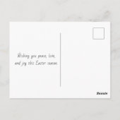 Carte Postale Croix florale élégante Bénédictions de Pâques (Dos)