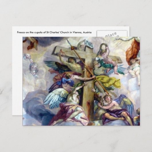 Carte Postale croix fresque (Devant / Derrière)