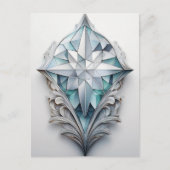 Carte Postale Croix géométrique bleue (Devant)