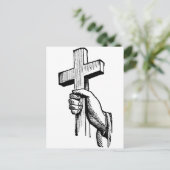 Carte Postale croix main (Debout devant)