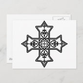 Carte Postale Croix noire et blanche (Devant / Derrière)