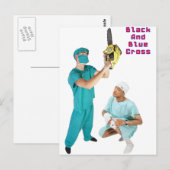 Carte Postale Croix noire et bleue (Devant / Derrière)